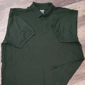 Gildan Polo Mens 5XL Premium Cotton Ring Spun Pique FORREST GREEN (BRAND NEW!)